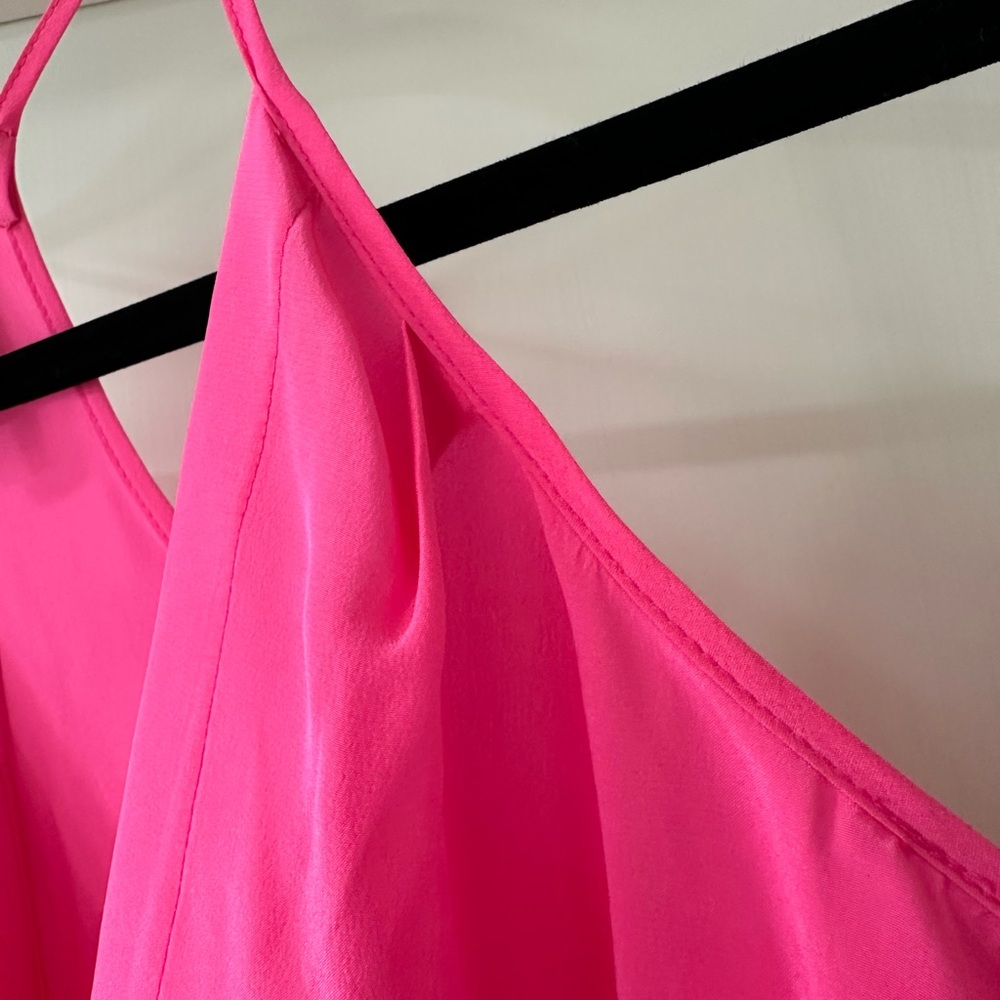 Amanda Uprichard Hot Pink Silk Strappy Camisole Racerback Blouse, Size S - Picture 5 of 7